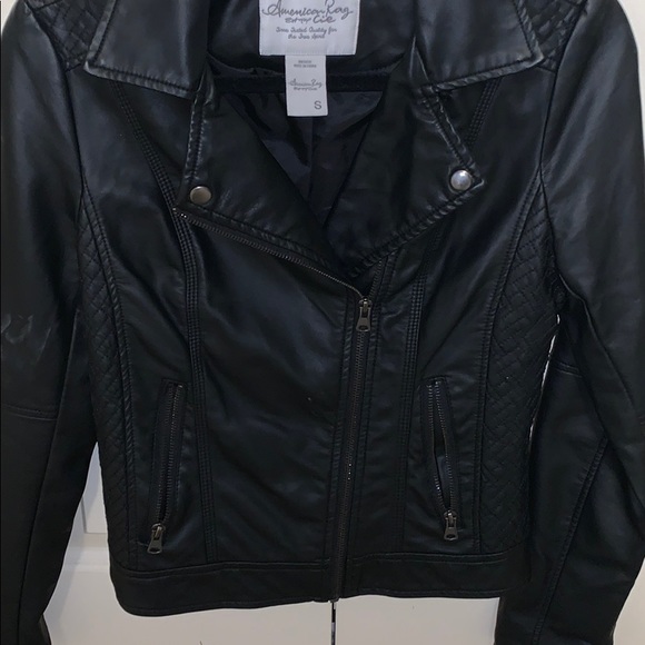 Black faux leather jacket - Picture 3 of 3